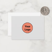 シンプルミニマルBUSIロゴの追加カスタム文字 ノートカード (正面/裏面インサイチュ)