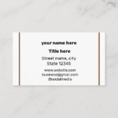 シンプルミニマルBUSIロゴの追加カスタム文字 名刺 (裏面)