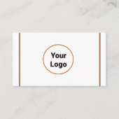 シンプルミニマルBUSIロゴの追加カスタム文字 名刺 (正面)