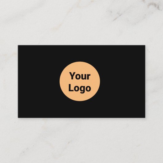 シンプルミニマルBUSIロゴの追加カスタム文字 名刺 (正面)