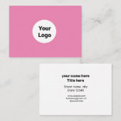 シンプルミニマルBUSIロゴの追加カスタム文字 名刺 (正面/裏面)