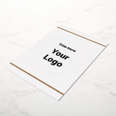 シンプルミニマルBUSIロゴの追加カスタム文字 箔シーズンカード (回転した状態)