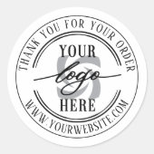 シンプルミニマルBusiness Logoカスタム ラウンドシール (正面)