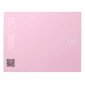 シンプルミニマルBusiness Qrコードロゴ | 企業の ノートパッド (正面)