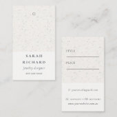 シンプルミニマルCeramic Texture Priceラベル名 名刺 (正面/裏面)