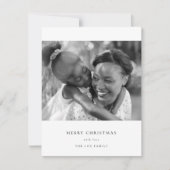 シンプルミニマルChirstmas白黒写真 シーズンカード (正面)