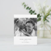 シンプルミニマルChirstmas白黒写真 シーズンカード (スタンド正面)