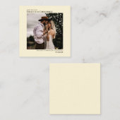 シンプルミニマルCream Wedding Save the Date Mini ノートカード (正面/裏面)