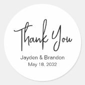 シンプルミニマルCustom Wedding Pigives Tin Box ラウンドシール (正面)