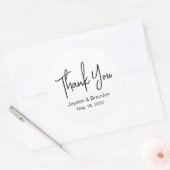 シンプルミニマルCustom Wedding Pigives Tin Box ラウンドシール (封筒)