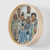 シンプルミニマルFamily Photo keepsakeフルフレーム 壁時計 (傾斜)