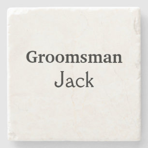 シンプルミニマルgroomsmanという名前のカスタム ストーンコースター