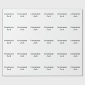 シンプルミニマルgroomsmanという名前のカスタム    ラッピングペーパー (フラット)