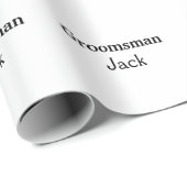 シンプルミニマルgroomsmanという名前のカスタム    ラッピングペーパー (ロールコーナー)