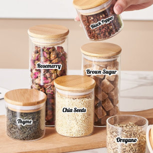 シンプルミニマルKitchen & Pantry Storage Labels シール