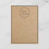 シンプルミニマルKraftビジネスロゴQRコードの追加 名刺 (正面)