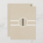 シンプルミニマルKraftモノグラム素朴フライヤーメーラー ポストカード (正面/裏面)