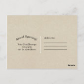 シンプルミニマルKraftモノグラム素朴フライヤーメーラー ポストカード (裏面)