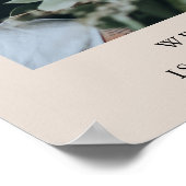 シンプルミニマルNatural Photo結婚 S Welcome Sign ポスター (角)