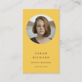 シンプルミニマルOchre黄色プロフェッショナル写真 名刺
