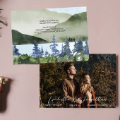 シンプルミニマルOne Photo Mountain Forest 結婚's セーブザデート