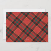 シンプルミニマルPhoto Red and Green Plaid Chrimas シーズンカード (裏面)