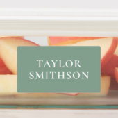 シンプルミニマルPink & Green Add Your Name School ラベル (貼付)