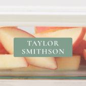 シンプルミニマルPink & Green Add Your Name School ラベル (貼付)