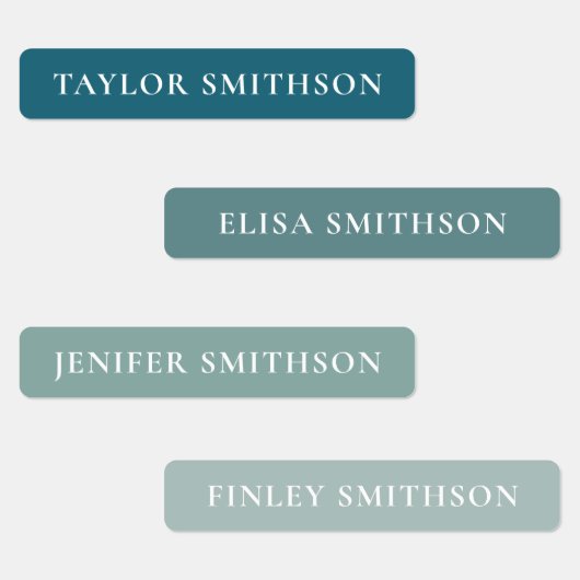 シンプルミニマルPowder Blue Add Your Name School ラベル (グループ)