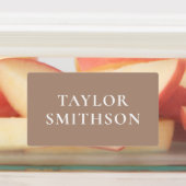 シンプルミニマルPurple & Tan Add Your Name School ラベル (貼付)