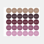 シンプルミニマルPurple & Tan Add Your Name School ラベル (シート)