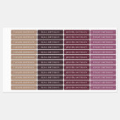 シンプルミニマルPurple & Tan Add Your Name School ラベル (シート)