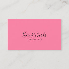 シンプルミニマルQRコードピンク 名刺