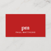 シンプルミニマルRed Business Card 名刺 (正面)