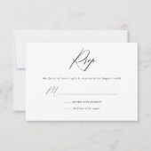 シンプルミニマルRSVP返信カード 出欠カード (正面)