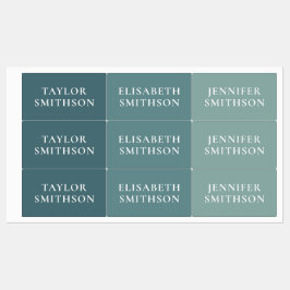 シンプルミニマルSage Green名前を追加する ラベル