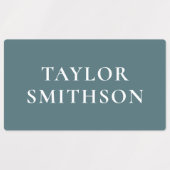 シンプルミニマルSage Green名前を追加する ラベル (デザイン1)