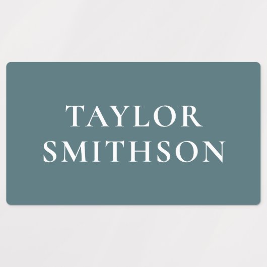 シンプルミニマルSage Green名前を追加する ラベル (デザイン1)