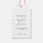 シンプルミニマルScriptブライダルシャワー ギフトタグ (正面)