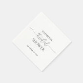 シンプルミニマルScript白黒ブライダルシャワー スタンダードカクテルナプキン (角)