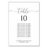 シンプルミニマルScript結婚の座席表 テーブルナンバー (裏面)