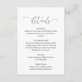 シンプルミニマルScript結婚の詳細 エンクロージャーカード (正面)