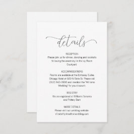 シンプルミニマルScript結婚の詳細 エンクロージャーカード