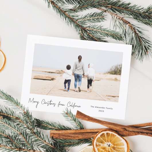 シンプルミニマルScript Merry Christmas カード