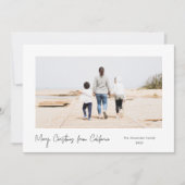 シンプルミニマルScript Merry Christmas カード (正面)