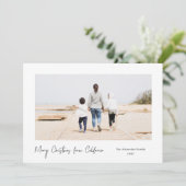 シンプルミニマルScript Merry Christmas カード (スタンド正面)