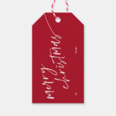シンプルミニマルScript Merry Christmas ギフトタグ (正面)