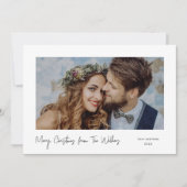 シンプルミニマルScript Merry Christmas シーズンカード (正面)