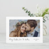 シンプルミニマルScript Merry Christmas シーズンカード (スタンド正面)