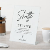シンプルミニマルScript Shuttle Serviceの結婚サイン 台座サイン (インサイチュ)